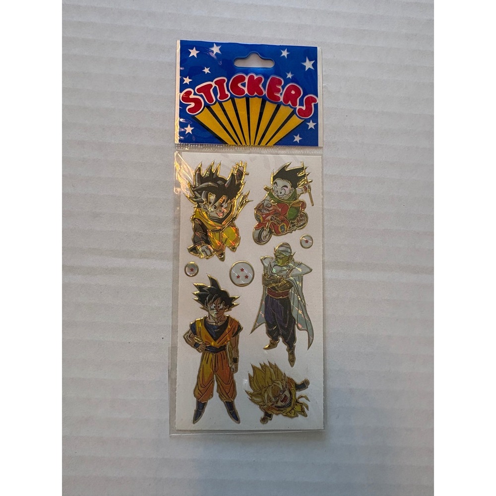 Dragon Ball Z And Friends Anime Manga Holographic Sticker Sheet Vintage Sealed